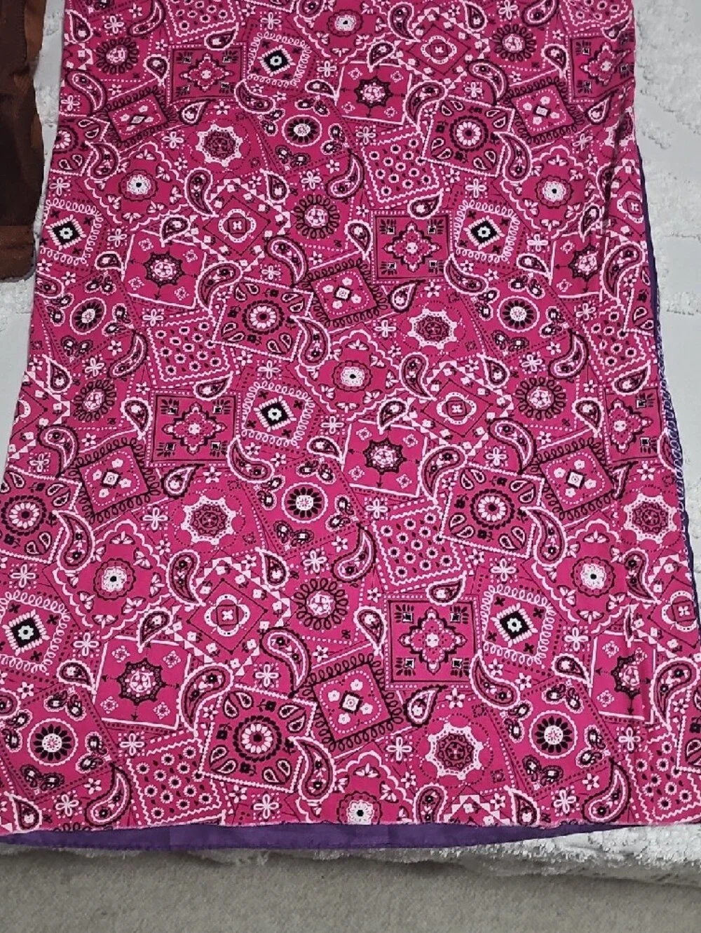 Purple & Gray Paisley Bandana Pillow Cover